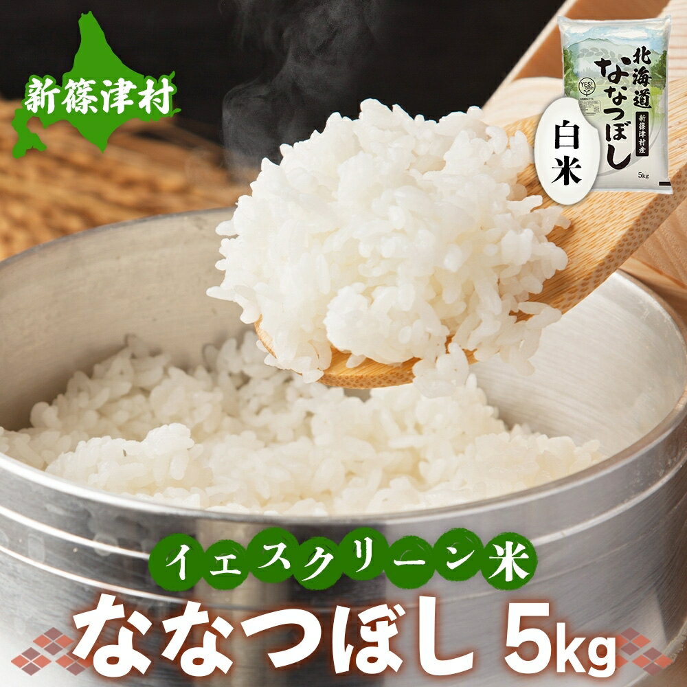 【ふるさと納税】北海道 イエスクリーン米 令和7年産 ななつぼし 5kg 精米 米 白米 お米 新米 ごはん ご飯 ライス 道産米 ブランド米 新しのつ米 ふっくら 食味ランキング 産地直送 カワサキ森田屋 送料無料 　お届け：2025年12月より順次発送