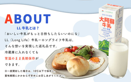 ＜ R8年熊本地震復興支援 ＞ 大阿蘇牛乳 1L×12本 合計12L らくのうマザーズ  常温保存 成分無調整牛乳 生乳100%使用 乳飲料 乳性飲料 ロングライフ 長期保存 送料無料
