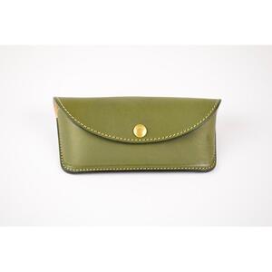 【minca】栃木レザーのメガネケース 本革 /Glasses case 01/オリーブ　525【ファッション 人気 おすすめ 】