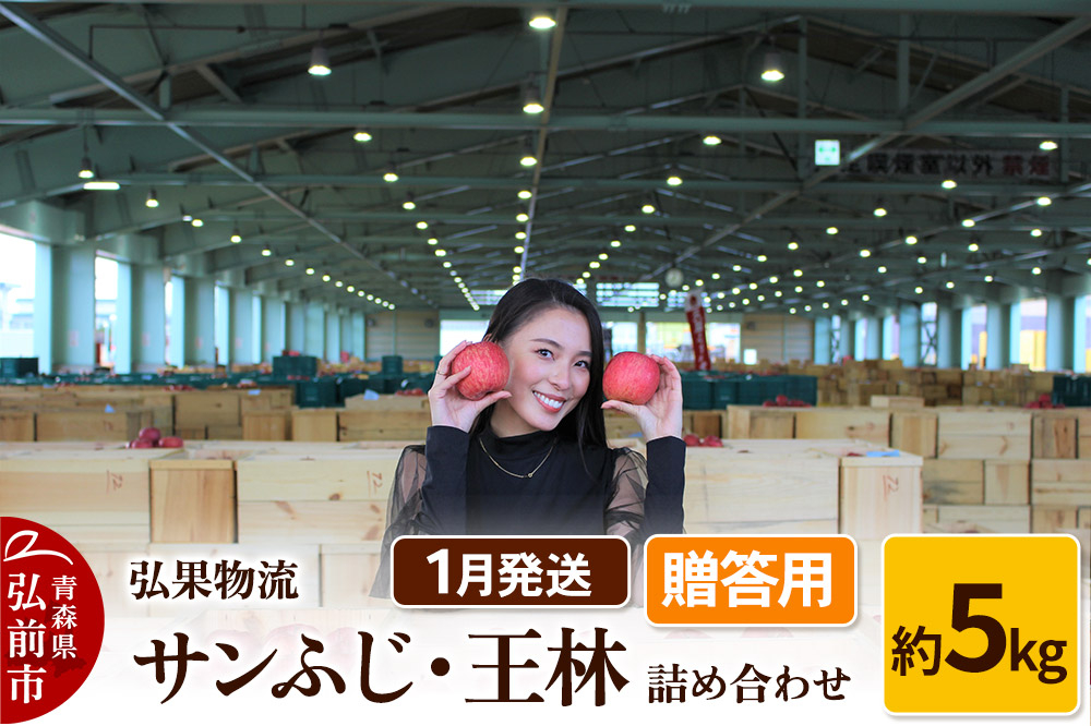 
            【26年1月発送】りんご 贈答用 サンふじ・王林 詰め合わせ 約5kg
          