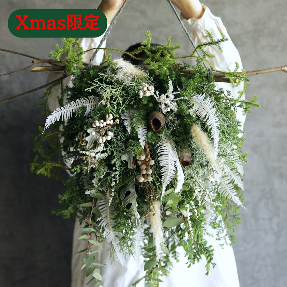 【ふるさと納税】Xmas限定　お花のクリスマスオブジェ(壁掛け) クリスマス　おしゃれ ※2025年11月下旬頃より順次発送予定