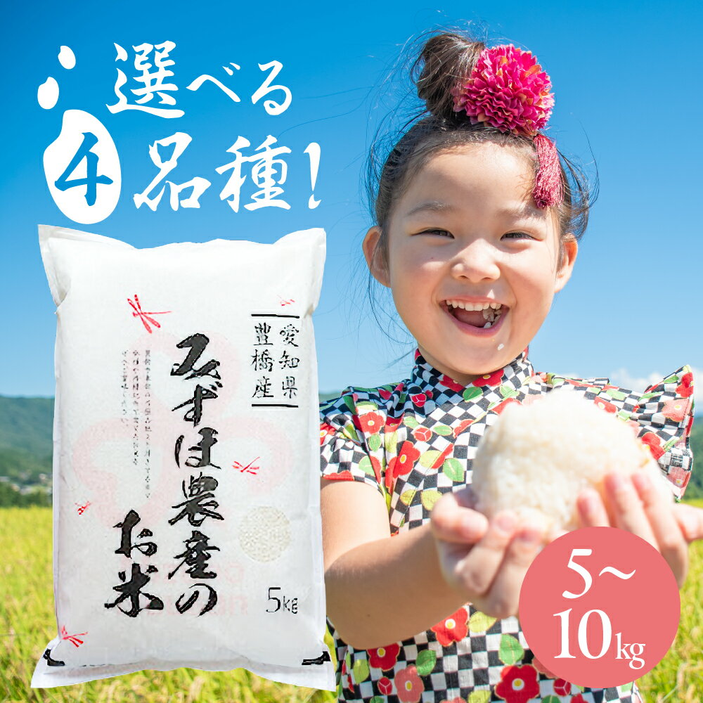【ふるさと納税】【令和7年産】選べる 品種 こしひかり ミルキークイーン あいちのかおり にこまる《5kg / 10kg》コシヒカリ お米 おこめ コメ 米 こめ kome 5キロ 10キロ みずほ みずほ農産 ふるさと納税米 産地直送 送料無料 愛知県 豊橋市