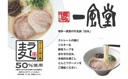 「一風堂」白丸 ラー麦麺セット 合計8食分セット[GCL047]