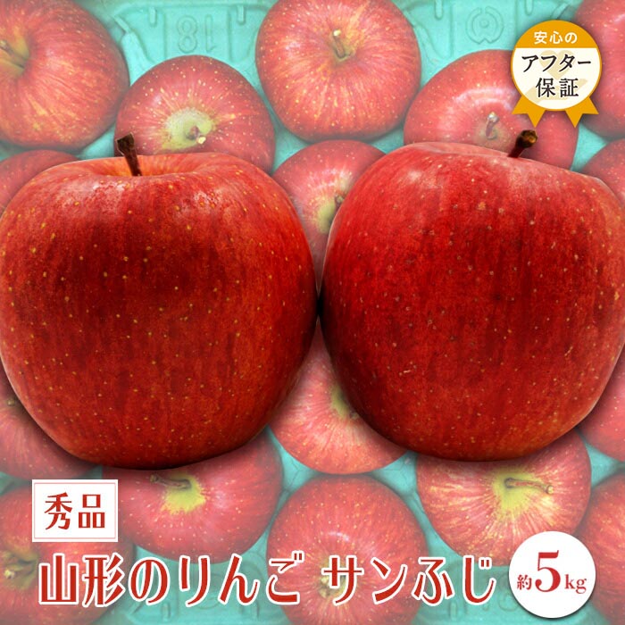 【ふるさと納税】＼アフター保証対象品／【2025年11月～12月発送分先行受付】「秀品」山形のりんご（サンふじ）約5kg_H081(R7)