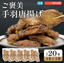 【ふるさと納税】ご褒美手羽唐揚げ 20本（鶏肉 鶏 手羽 手羽先 唐揚げ 調理済み 冷凍）