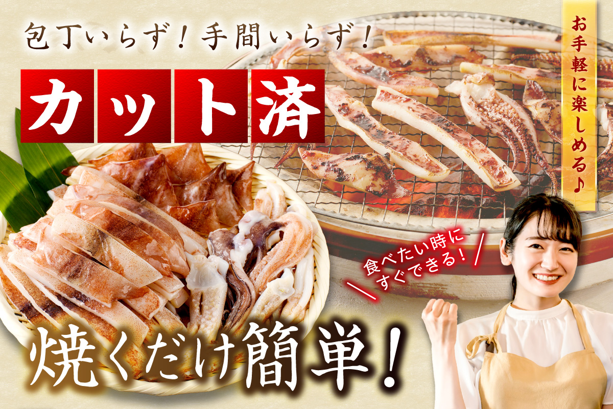 島根県産スルメイカ一夜干しカット済 計1.2kg（小分け200gｘ6袋） いか スルメ 一夜干し 1.2キロ カット済 おつまみ 小分け 個別包装 少量 【1780】
