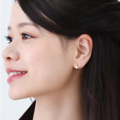 ふるさと納税 山梨県 【山梨県】【ジュエリー】K18 Pave/パヴェ ピアス |  | 01