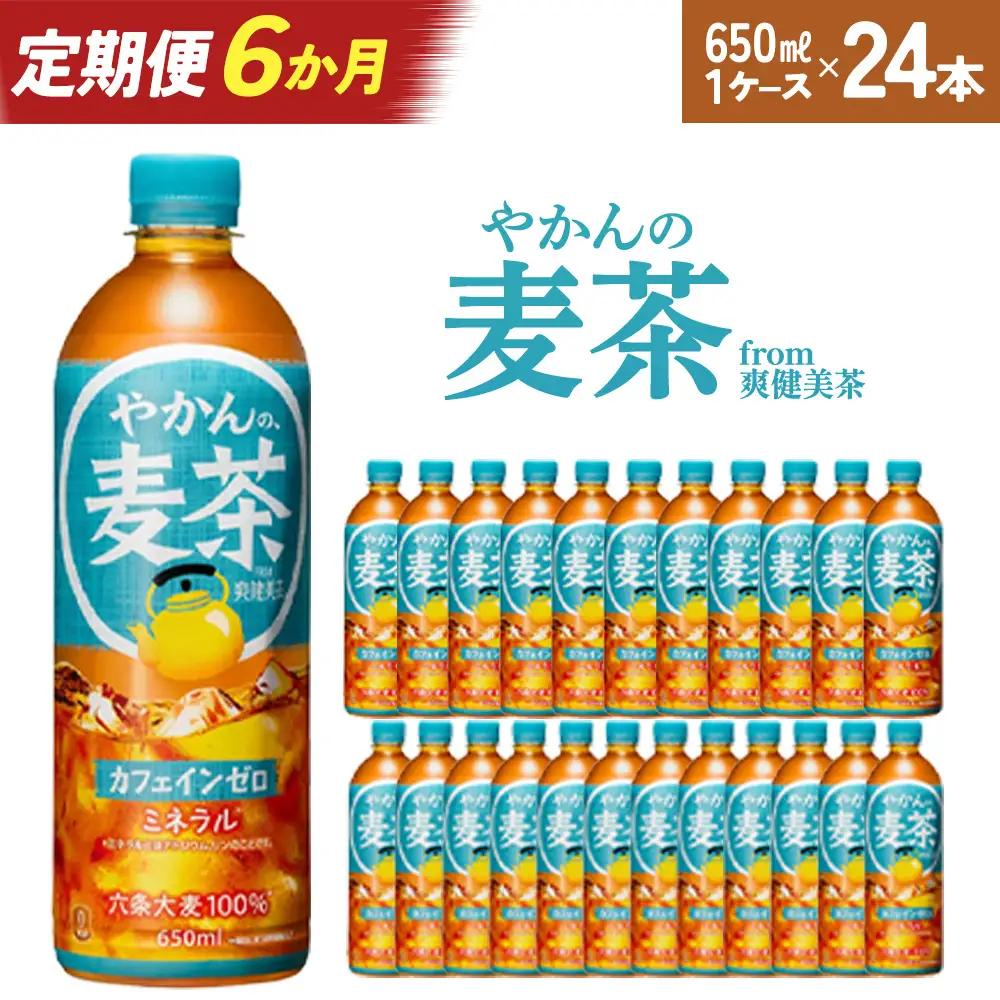 【6か月連続お届け】やかんの麦茶 from 爽健美茶 650ml PET×24本　【04301-0926】
