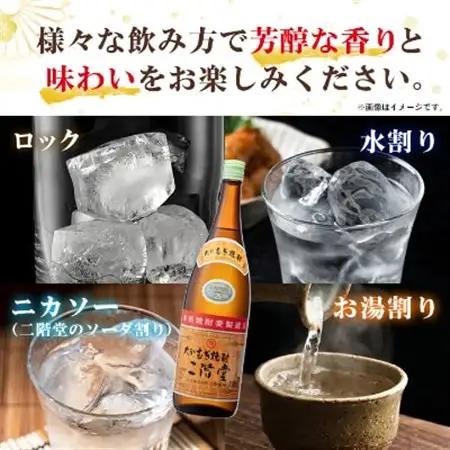 【毎月定期便】大分むぎ焼酎二階堂(25度(1.8L)×6本) 全6回_大分むぎ焼酎 二階堂 麦焼酎 焼酎 酒 酒セット 焼酎セット  まとめ買い 酒の定期便_【4007320】