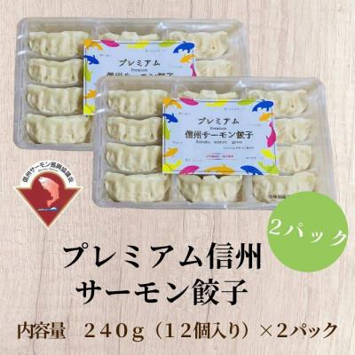 ふるさと納税 長野県 プレミアム信州サーモン餃子　12個入×2パック