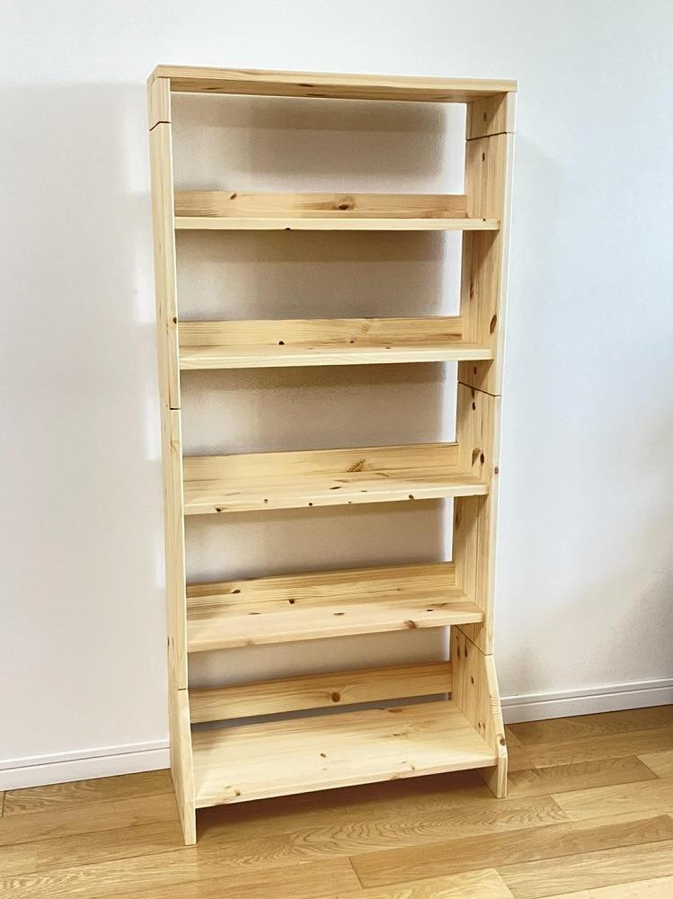 
            北欧パイン無垢　本棚（Ｂ６サイズ）横幅61～70cm
          