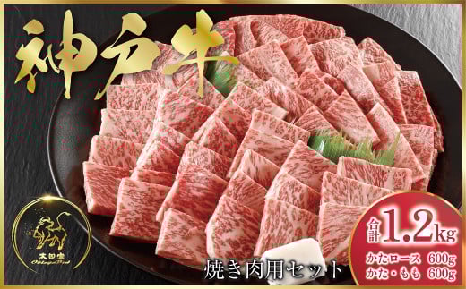 神戸牛 焼肉用セット 1.2kg (ASGYS5)  ふるさと納税 神戸牛 神戸ビーフ ブランド和牛 国産 和牛 焼肉 かたロース かた もも バーベキュー 太田家 兵庫県 神戸 但馬 朝来 朝来市