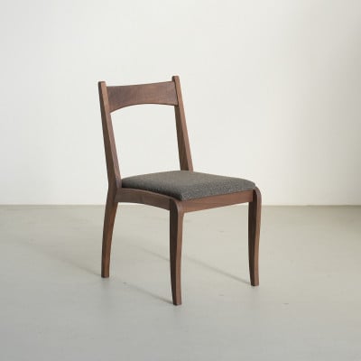 
            ダイニングチェア　BASIL　肘無　ウォールナット無垢　大川家具(福岡県)【1369487】
          