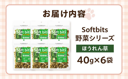 Softbits ドッグフード ほうれん草（40g×6P）/ ドッグフード 犬 いぬ ドッグ おやつ ペットフード / 大村市 / サポート[ACAM016]