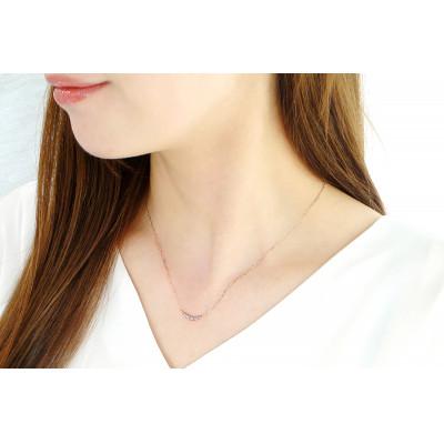 ふるさと納税 昭和町 【0.12ct】K18PGグラデーション ダイヤモンド ネックレス |  | 03