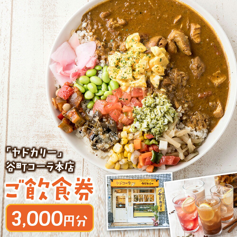 【ふるさと納税】スパイスカレー ヤドカリー 谷町コーラ本店 お食事券 3000円分 大阪 谷町 食べログ百名店 西日本カレーアワード クラフトコーラ 自家製 飲食券 ご飲食券 ギフト ご褒美 送料無料 大阪市 大阪府