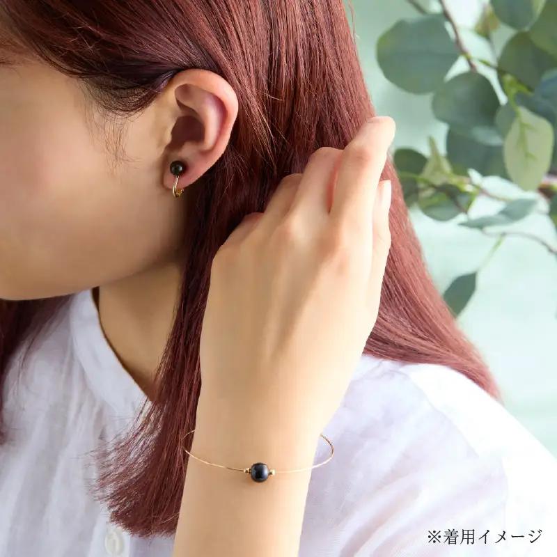 うるしの イヤリングセット　黒　wa110　うるし　イヤリング