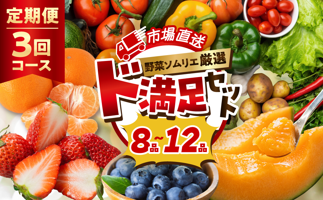 
【定期便】 旬の野菜 フルーツ 詰め合わせ ～ 12品 3回 セット 旬 野菜ソムリエ 厳選 野菜セット フルーツ メロン いちご トマト アスパラガス トウモロコシ 玉ねぎ 国産 人気 ランキング やさい 野菜 果物 田原市 定番 8品目 12品目 頒布会
