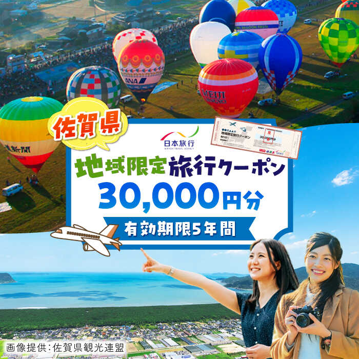 【ふるさと納税】佐賀県 地域限定旅行クーポン30,000円分 / 日本旅行 宿泊券 チケット 旅行券 観光 / 佐賀県 / 日本旅行 [41AAAB002]