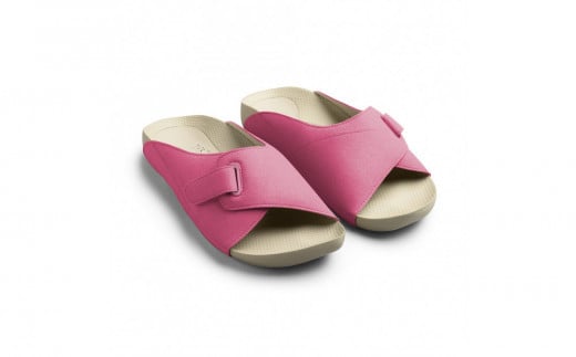 AKAISHI アーチフィッター603指圧 やわらかなソフト指圧の室内履きサンダル【ローズ】＜LLサイズ＞