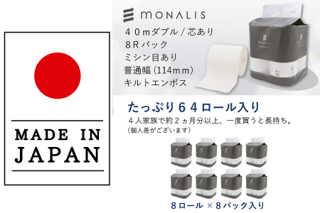 モナリス 8ロール 40m ダブル 8パック入