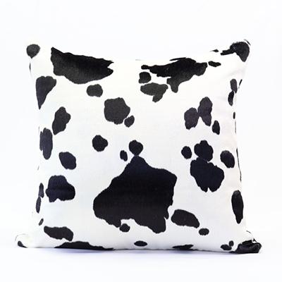 ふるさと納税 橋本市 OKADA TEXTILE ホルスタイン柄エコファークッション(ホワイト×ブラック)