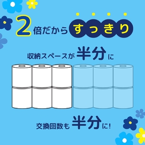【定期便3回 3ヶ月毎】エルモア ピコ トイレットペーパー 96ロール相当 シングル｜2倍巻き 48ロール 香り付き
