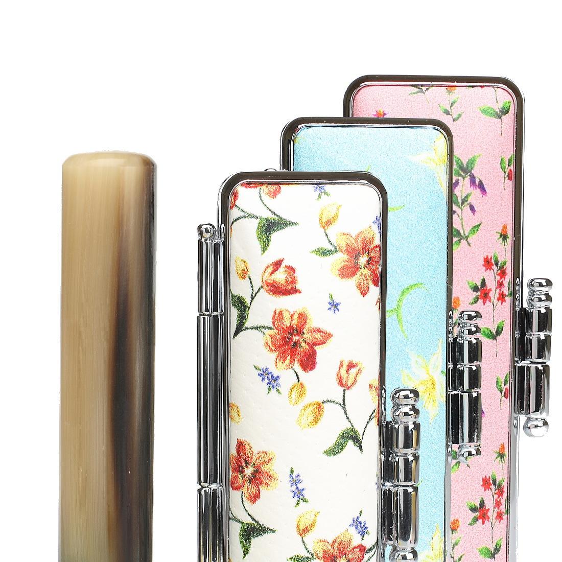 【ふるさと納税】【選べるサイズ】オランダ水牛印鑑1本とフラワーリッチケースセット はんこ 判子 印鑑 ギフト 新潟県 阿賀野市