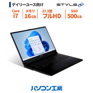 パソコン工房 4年間物損保証 17型ノートPC Core i7/SSD/No.313 | ゲーミング パソコン