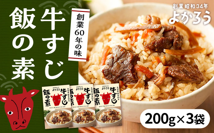 牛すじ飯の素 セット 200g×3袋 《豊前市》【有限会社よかろう】ご飯の素 牛すじ飯 [VBA009]