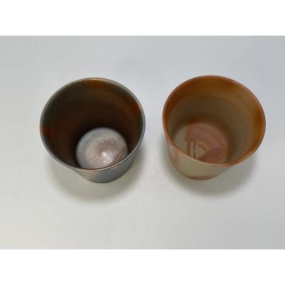 ふるさと納税 備前市 備前焼　蕎麦猪口ペア(青・赤) |  | 02