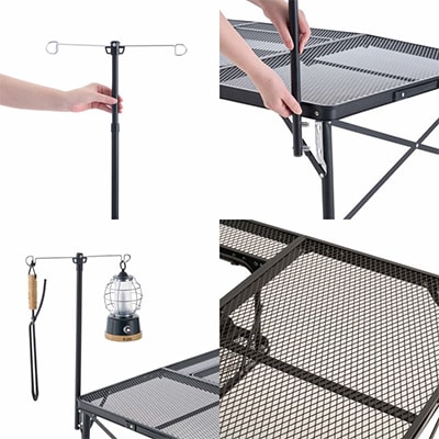 アイアンメッシュ 3FD BBQテーブル 13070　アウトドアやキャンプで活躍!　73581002【1666842】