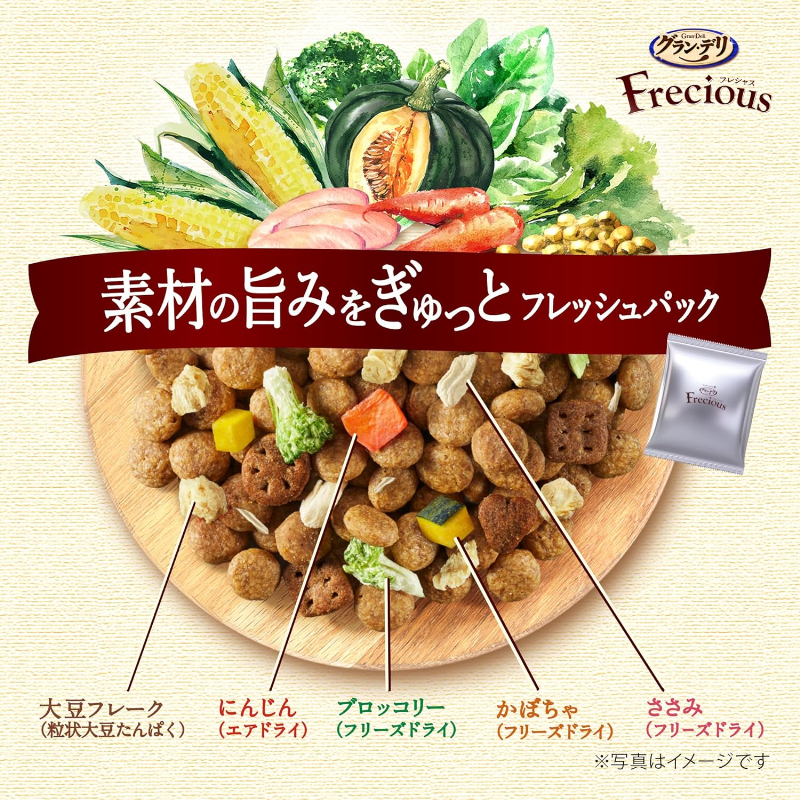 グラン・デリ フレシャス アダルト成犬用 チキン＆小魚入り 2kg×2袋 ペットフード ドッグフード 犬のごはん 犬用フード 犬 ペット ドライ ユニ・チャーム ペット ユニ・ケアー