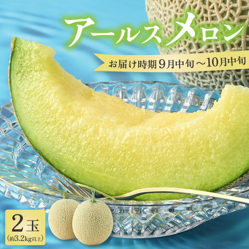 【ふるさと納税】【先行予約】秋 アールスメロン 2玉（約1.6kg以上×2玉）青肉品種 高級メロン！ ／ マスクメロン 大玉 果物 フルーツ ギフト 農家直送 ※2026年9月中旬以降発送