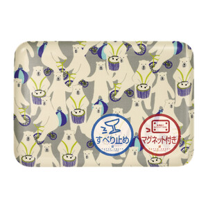 TATSU-CRAFT マグネットトレー L 39cm シロクマサーカス すべり止め付き ［Tk1108］