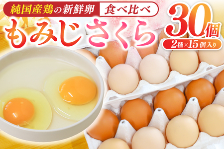 純国産鶏【さくらともみじ】純たまご30個入り 破損保証5個を含む (AJ031) 国産 卵 産地直送 卵 飼料にこだわった 卵 鶏卵