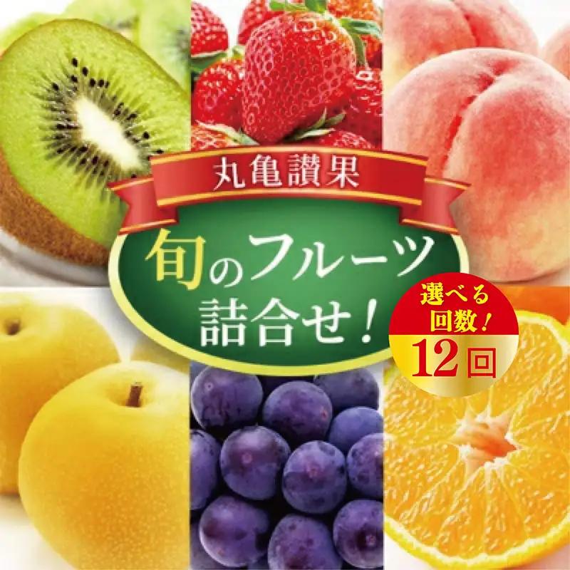 【定期便】 フルーツ定期便 12回 丸亀讃果 いちご キウイ みかん シャインマスカット 梨 桃