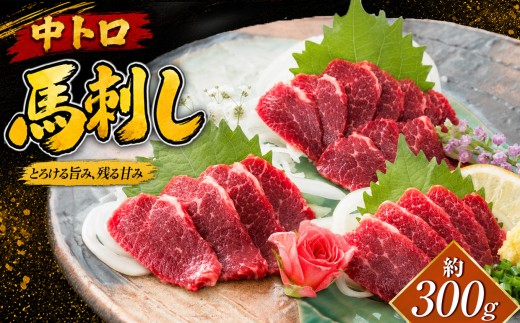 馬刺し 中トロ 300g |   熊本県 熊本 くまもと 和水町 なごみまち なごみ 馬肉 馬刺し うま 馬   中トロ 冷凍