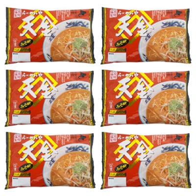 旭川生ラーメン 天金みそラーメン(スープ付) 1袋2人前×6袋 藤原製麺製造_01525【1155483】