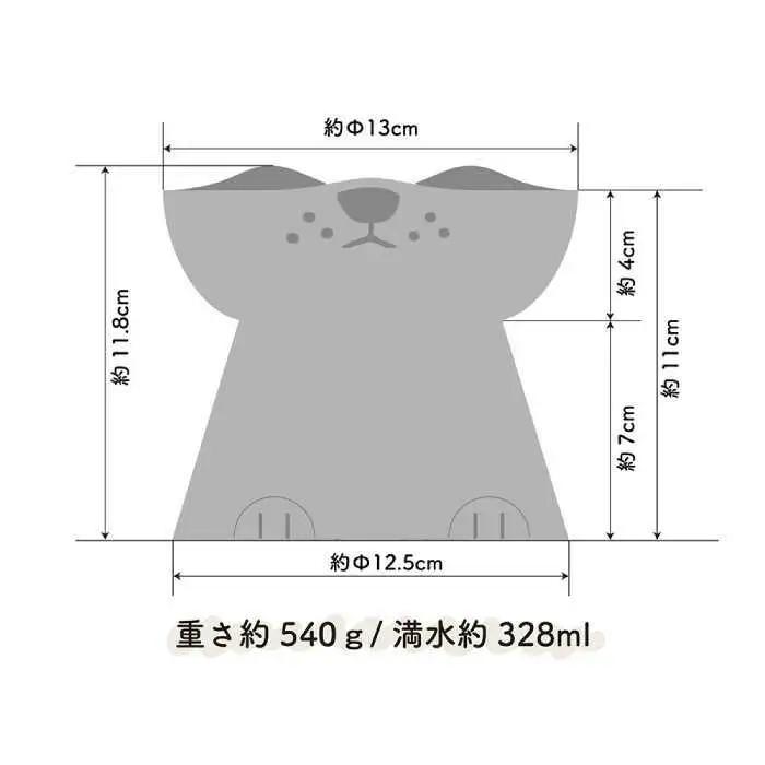 【美濃焼】NNMA 犬型 フードボウル（しろいぬ）【株式会社二幸】フードボウル 犬 イヌ いぬ 犬用品 餌皿 エサ鉢 ドッグフード ペット用品 安心 小型犬 インテリア かわいい おしゃれ 白 ホワイ