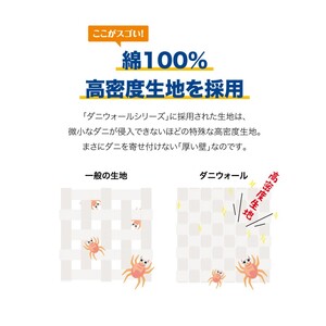 ダニ等の侵入を防ぐ布団カバー ネムリエ ダニウォール 高密度カバー ベッドシーツ セミダブル (120×200×25cm) ブルー
