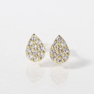 K18　 しずくダイヤモンドピアス　0.20ct　　BQ82