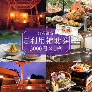 弥彦温泉ご利用補助券 3,000円分 | 補助券 新潟県