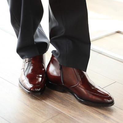 ふるさと納税 大和郡山市 牛革シークレットブーツ 国産ジップブーツ 紳士靴 5cmアップ ブラウン 26cm No.763 |  | 02