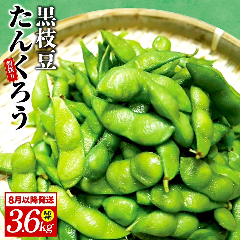 【畑から直送 朝採り】黒枝豆 3.6kg 【新鮮 野菜 泉佐野産 えだまめ やさい TONOファーム 高評価 数量限定 先行予約】