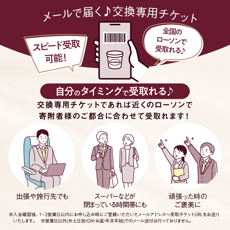 【メールで届く】ハーゲンダッツ アイスクリーム『コンビニ交換専用チケット　10個交換（ローソン）』_H-rogift110