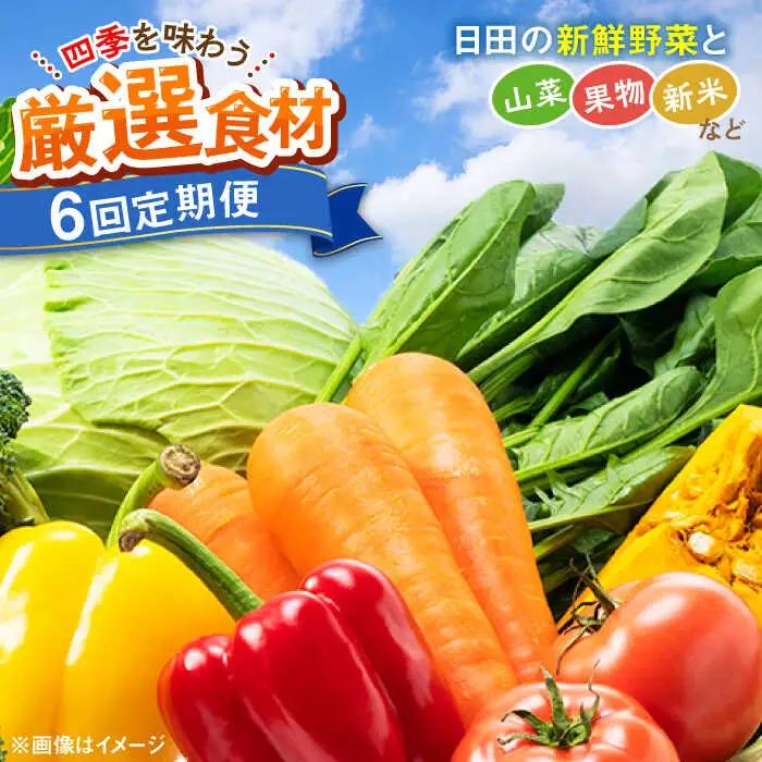 【全6回定期便】農家セレクト！特別栽培 日田の厳選食材 詰め合わせ日田市 野菜 果物 米 産地直送 新鮮 セット[ARBR003]