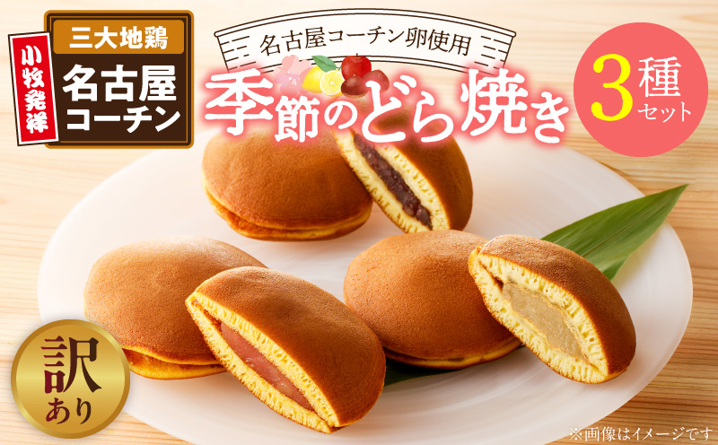 【訳あり】どら焼き 季節のセット（簡易包装） 訳あり どら焼き 季節のセット 簡易包装 春セット 夏セット 秋セット いずれか お届け 旬の味 セット お菓子 和菓子 茶菓子 スイーツ お取り寄せ お取り寄せスイーツ ゑびす屋商店 愛知県 小牧市 送料無料 ［009B24］