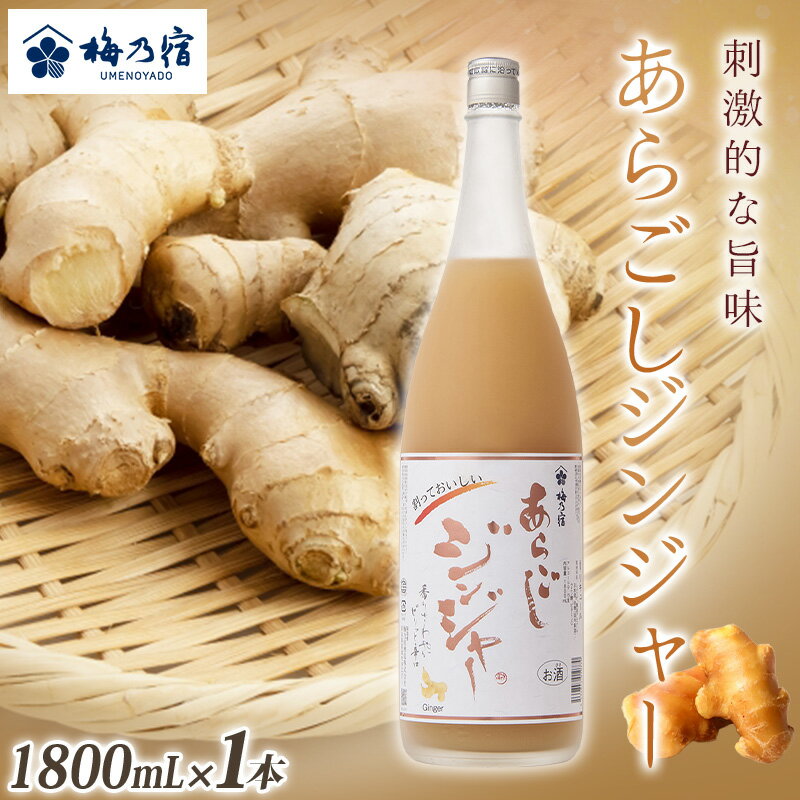 【ふるさと納税】梅乃宿 あらごしジンジャー 1800ml ／ ジンジャー リキュール スパイシー 国産 すりおろし しょうが 爽やかな 香り 奈良県 葛城市