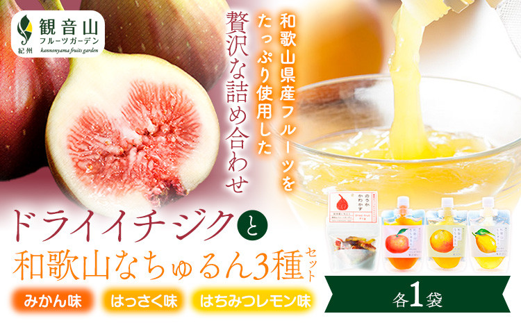 
            ドライイチジクとなちゅるん3種のセット 各1袋 有限会社柑香園 《30日以内に出荷予定(土日祝を除く)》 和歌山県 紀の川市 フルーツ 果物 柑橘 添加物不使用 ゼリー ドライフルーツ みかん はっさく はちみつレモン イチジク いちじく 送料無料
          